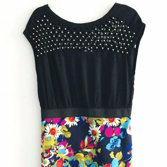 Free People | Womens Floral Dress Cutout Studs Pullover - Picture 3 of 9